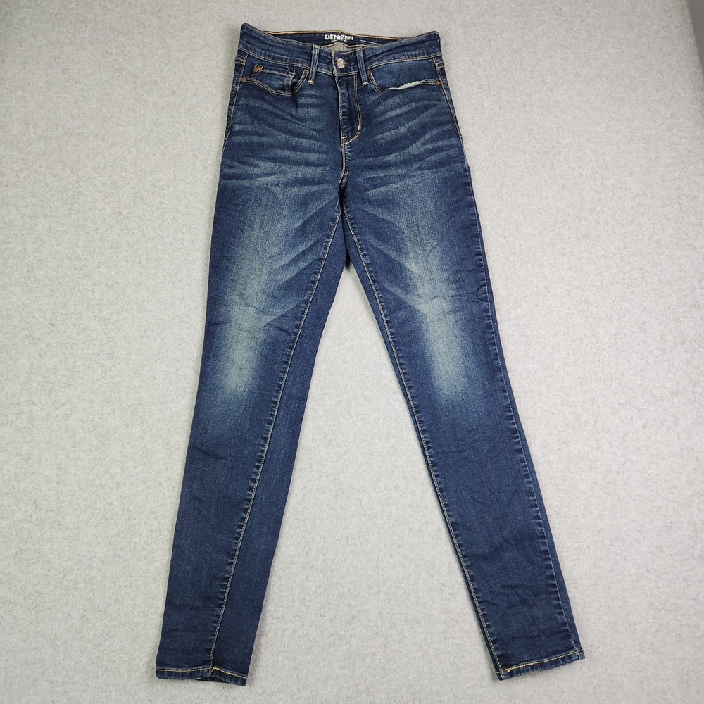 Denizen Levi's Jeans Women 24W Blue Denim High-Rise Dark Wash Stretch Skinny Leg - Picture 1 of 8